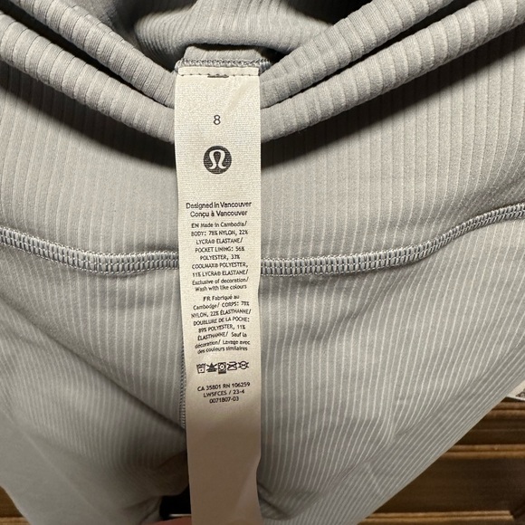 NWT Lululemon Align Ribbed HR Pant 28” Size 8 - Picture 3 of 5